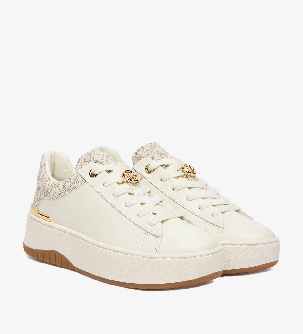 Michael Kors Bej Monogram Canvas 43F5DTFS6L Kadın Sneakers