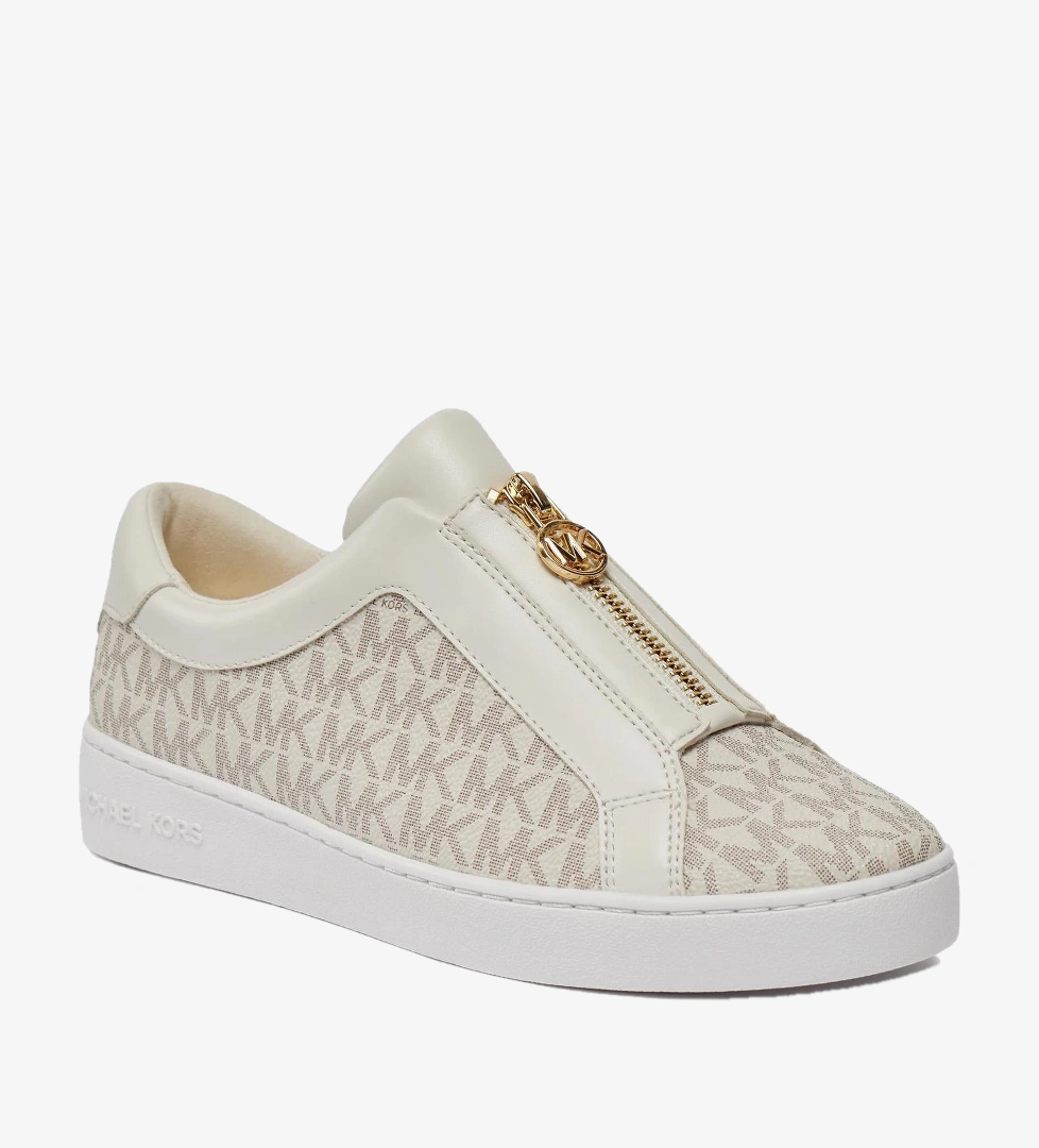 Michael Kors Bej Monogram Canvas 43R4KTFP2B Kadın Sneakers