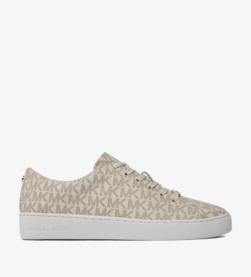 Michael Kors Bej Monogram Canvas 43R4KTFS1B Kadın Sneakers