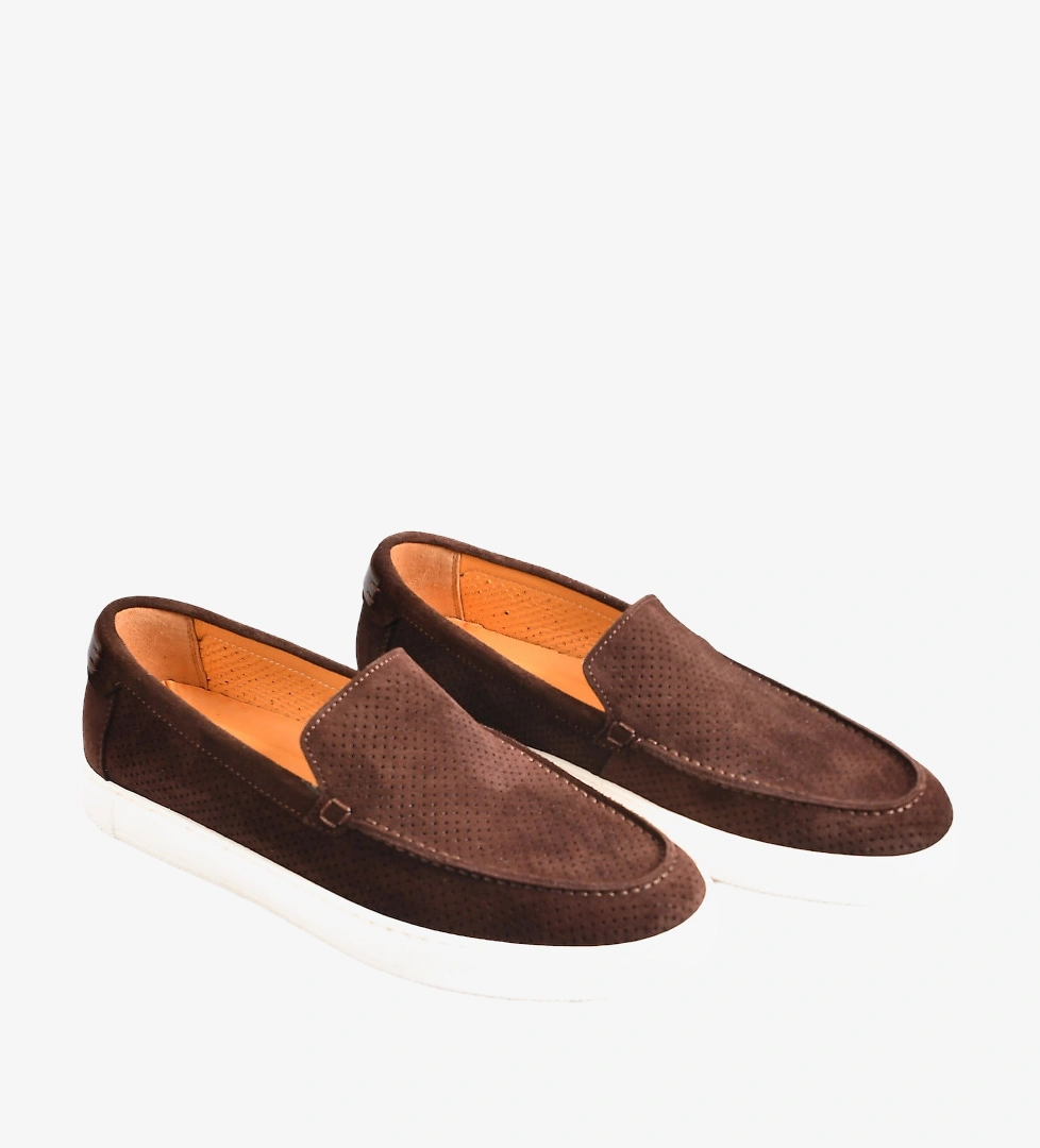 Kahve Süet Erkek Loafer