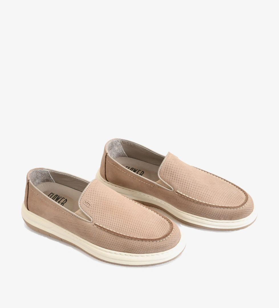 Flower Flower Taba 1909 Deri Erkek Loafer