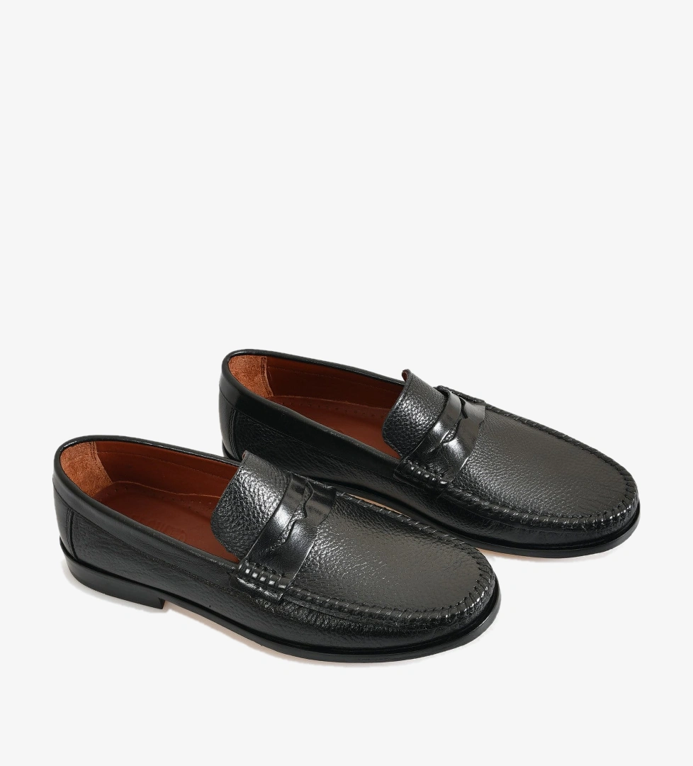Siyah Deri Erkek Loafer
