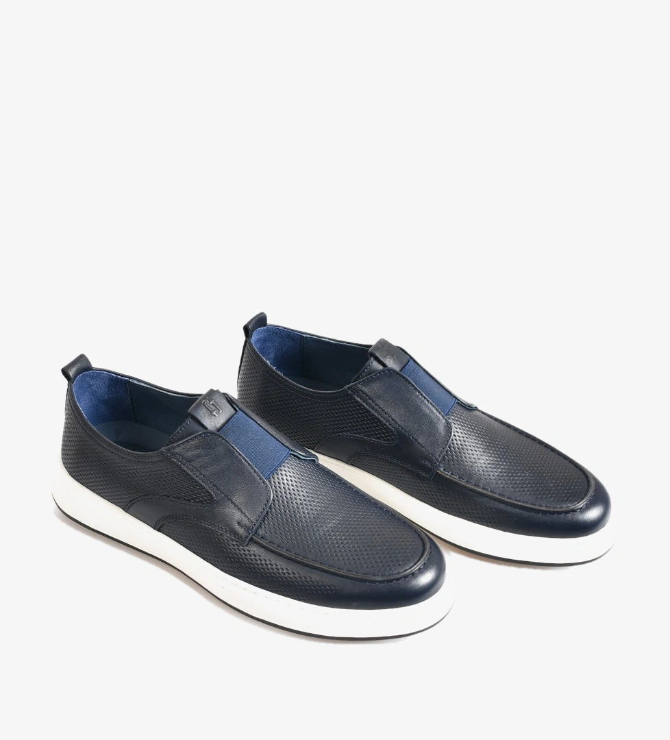 Lacivert Deri Erkek Loafer