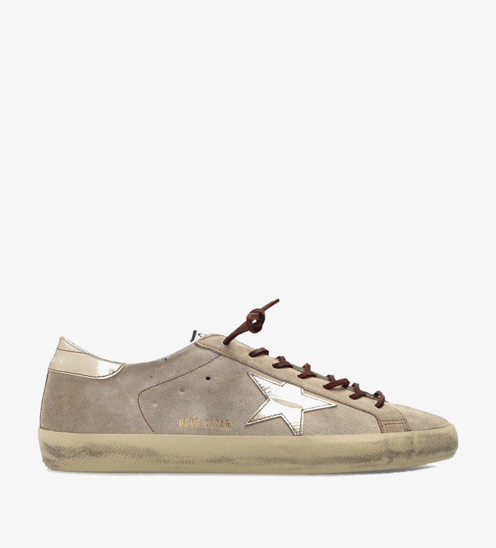 Golden Goose Bej Golden Goose Deri Super