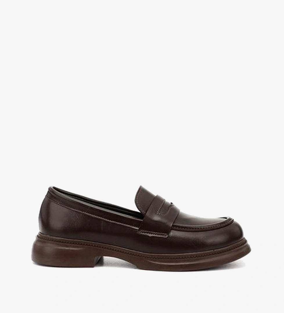Kadın Kahverengi Loafer Ayakkabı