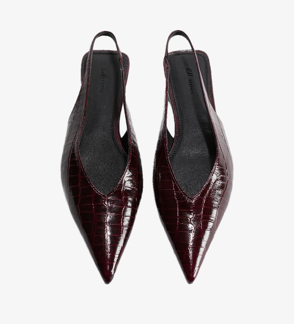 H&m Bordo Timsah Görünümlü H&m Arkasi