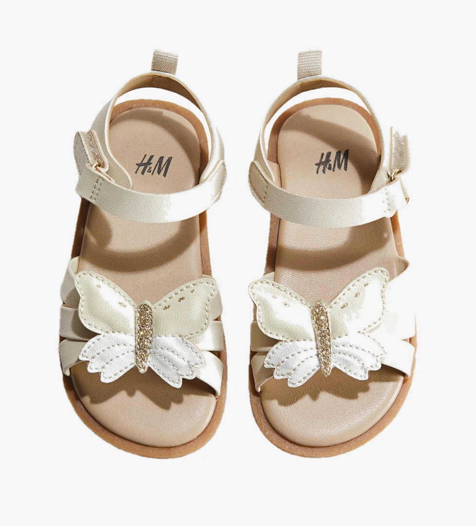H&m Krem Kelebek H&m Aplikeli
