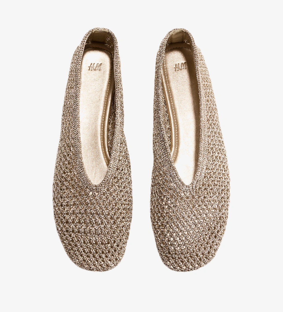 H&m Altın Rengi H&m Örme