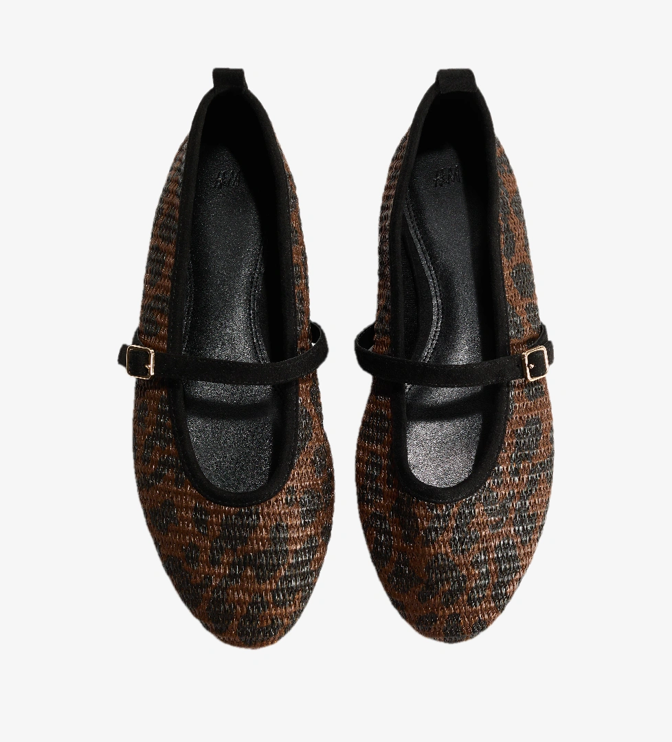 H&m Koyu Kahverengi Leopar Desenli H&m Hasir Mary