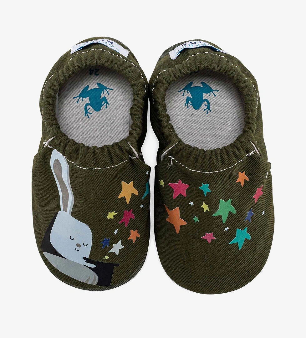 Bunny Wizard Hyper Haki Yeşili Barefoot Akıllı Patik - Görsel 1