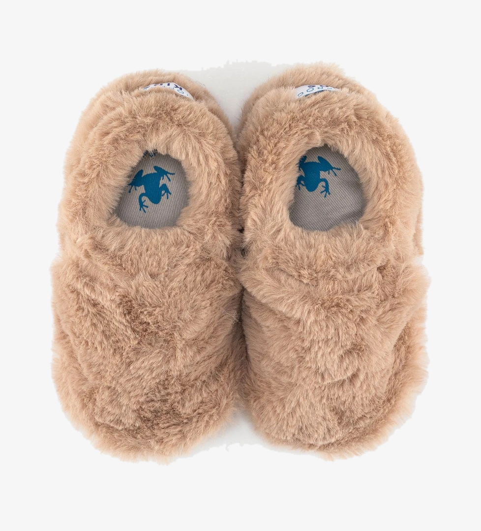 Hopfrög Furry Furry Bej Kürk Barefoot Patik (Hediye Seti) model görseli