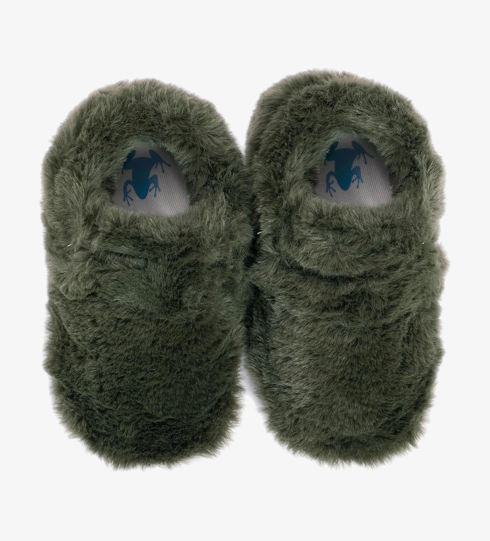 Furry Furry Haki Kürk Barefoot Patik (Hediye Seti) - Görsel 1