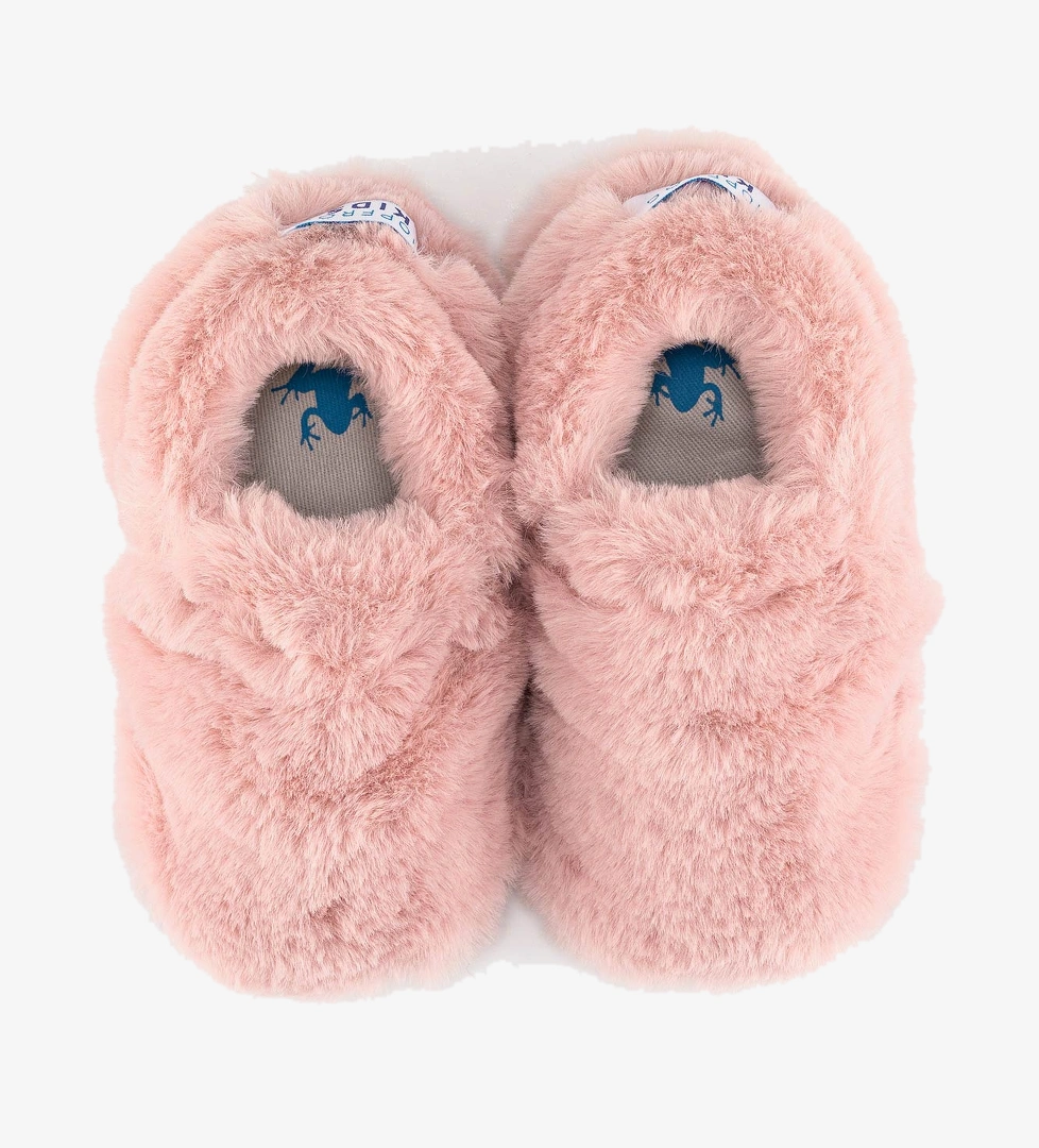 Hopfrög Furry Furry Pembe Kürk Barefoot Patik (Hediye Seti) model görseli