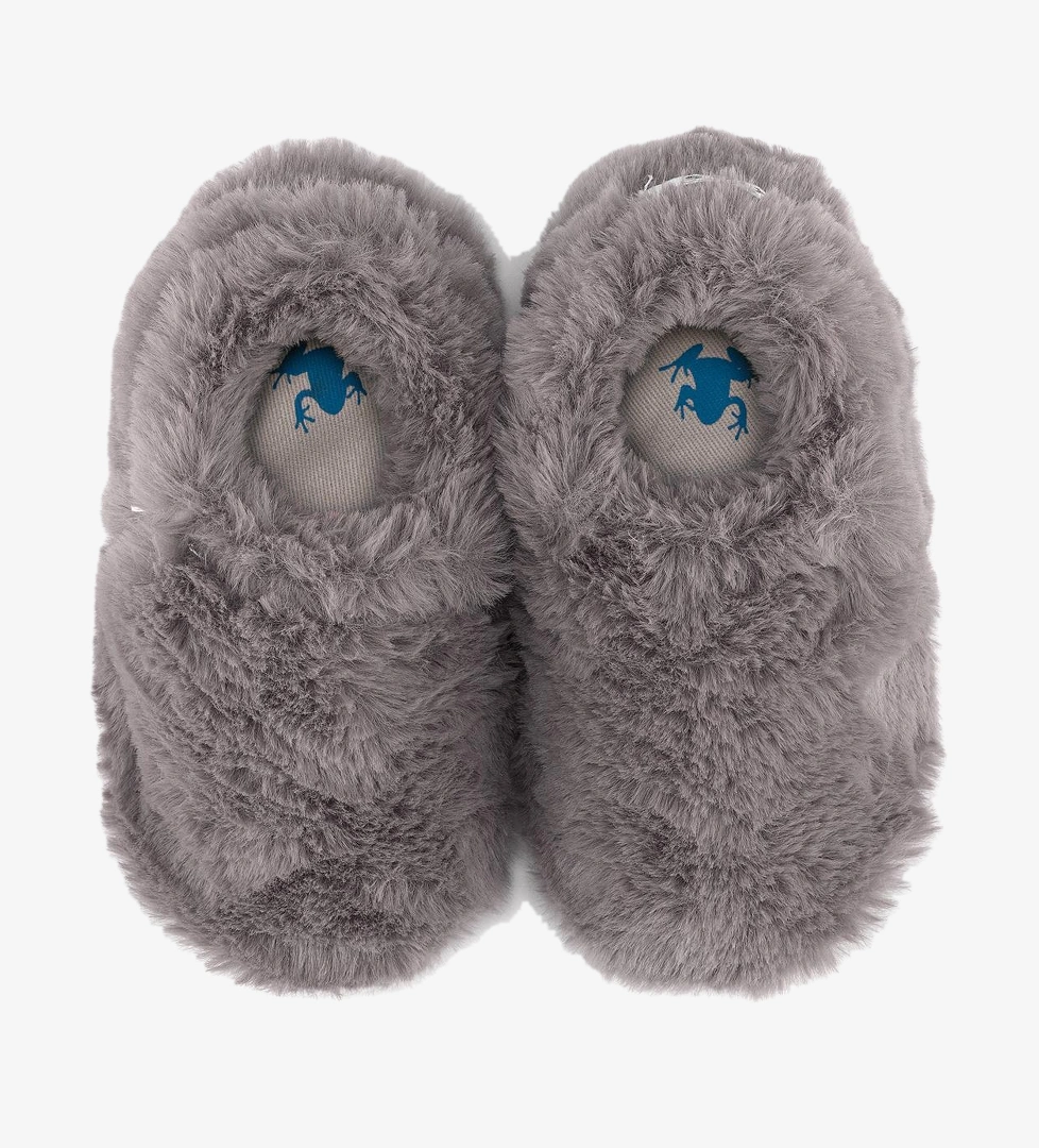 Hopfrög Furry Furry Gri Kürk Barefoot Patik (Hediye Seti) model görseli