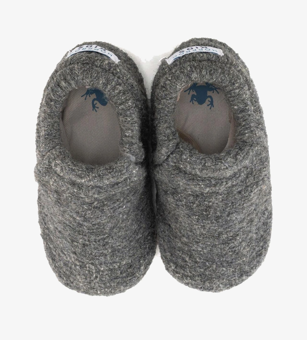 Hopfrög Recycled Woo Wooly Yünlü Gri Barefoot Patik (Hediye Seti) model görseli
