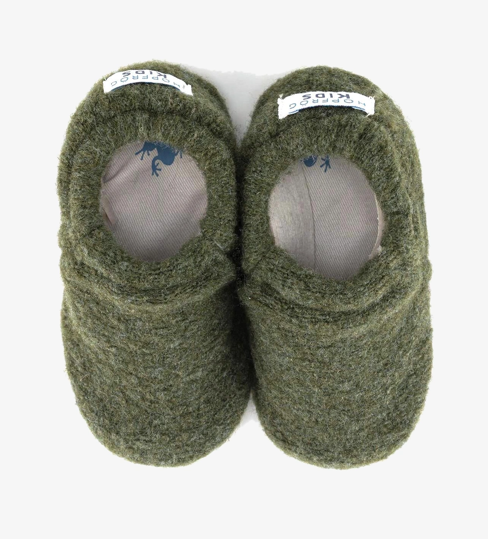 Hopfrög Recycled Woo Wooly Yünlü Haki Barefoot Patik (Hediye Seti) model görseli