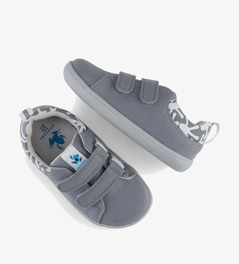 Smart Walker Canvas Play Eco Gri Barefoot Çocuk Ayakkabı - Görsel 1