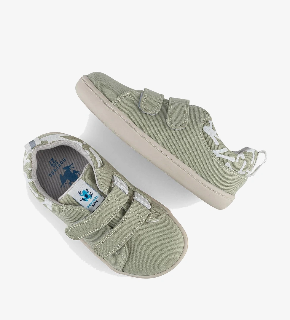 Smart Walker Recycled Canvas Eco Su Yeşili Barefoot Çocuk Ayakkabı - Görsel 1