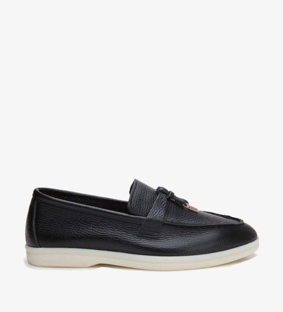 Kadın Deri Siyah Loafer