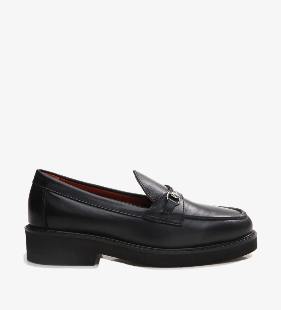 Kadın Deri Siyah Loafer