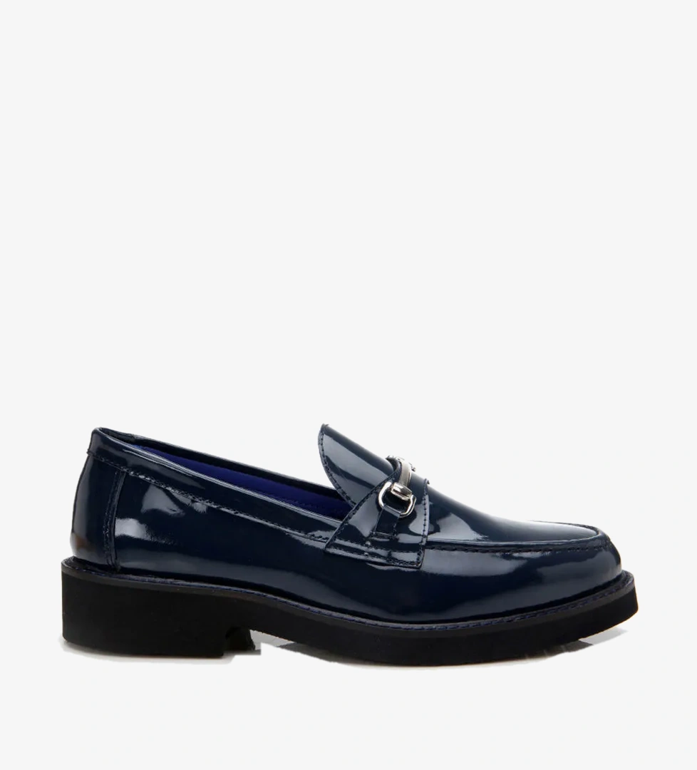 Kadın Deri Lacivert Loafer