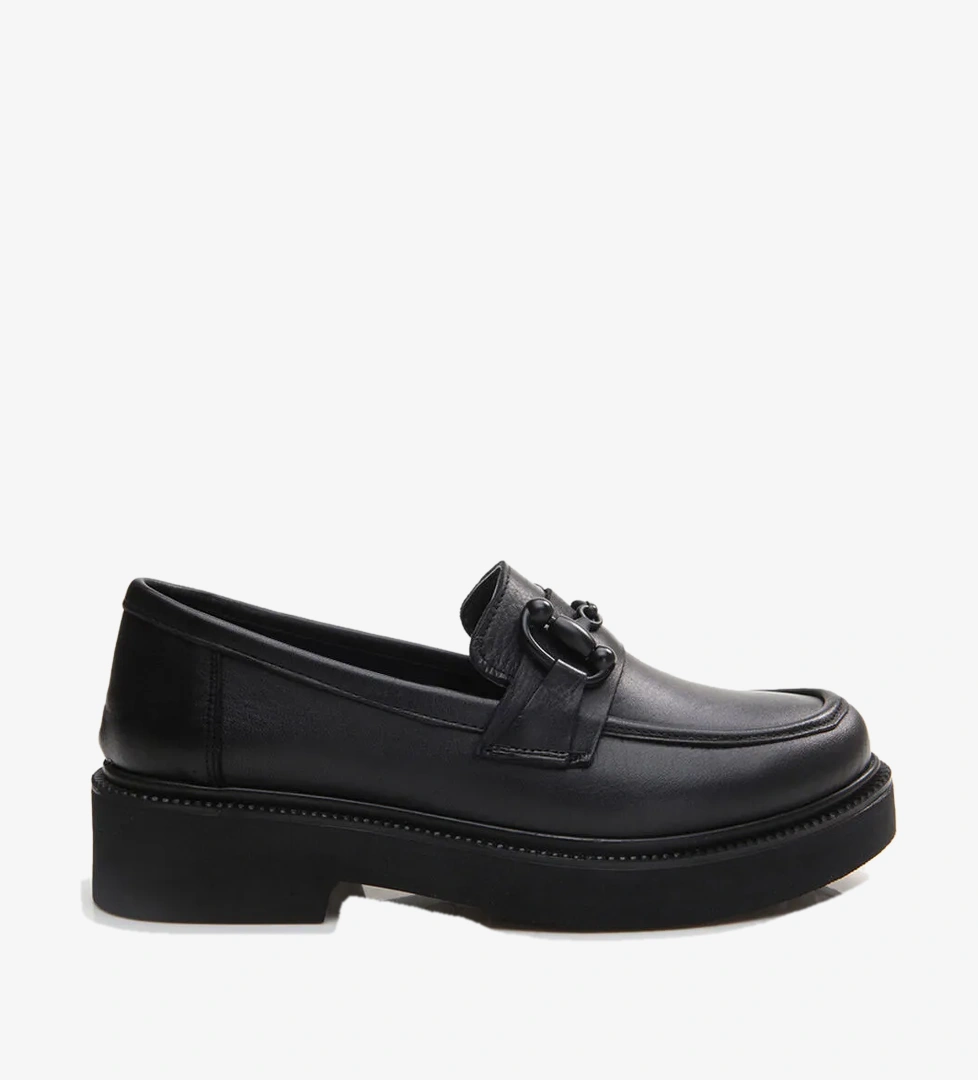 Kadın Deri Siyah Loafer