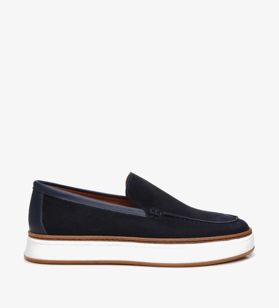 Erkek Süet Deri Lacivert Loafer