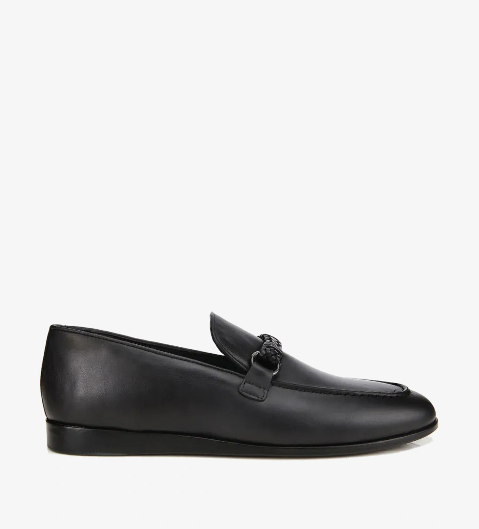 Erkek Deri Siyah Toka Detaylı Klasik Loafer