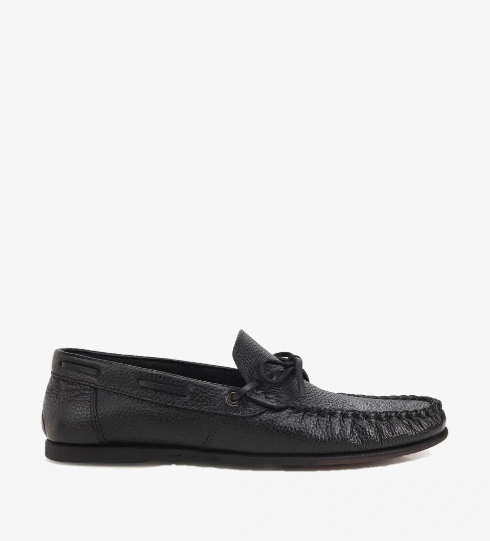Erkek Deri Siyah Yumuşak Dokulu Günlük Loafer