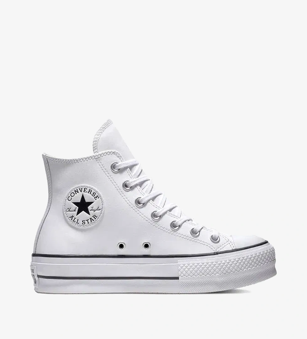 Converse Chuck Taylor All Star Lift Hi Deri Unisex Beyaz Sneaker