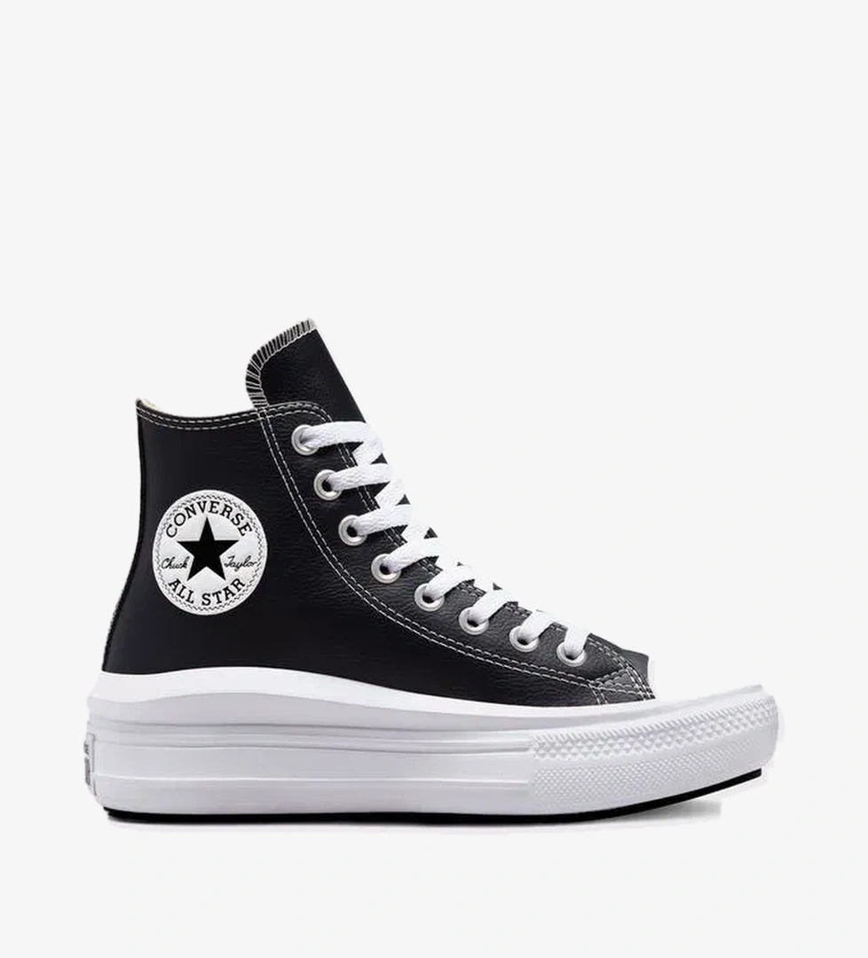 Converse Chuck Taylor All Star Move Platform Foundational Leather Unisex Siyah Sneaker - Görsel 1