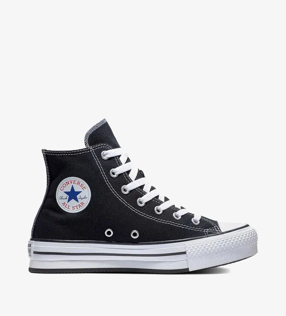 Converse Chuck Taylor All Star Eva Lift Canvas Platform Çocuk Siyah Sneaker