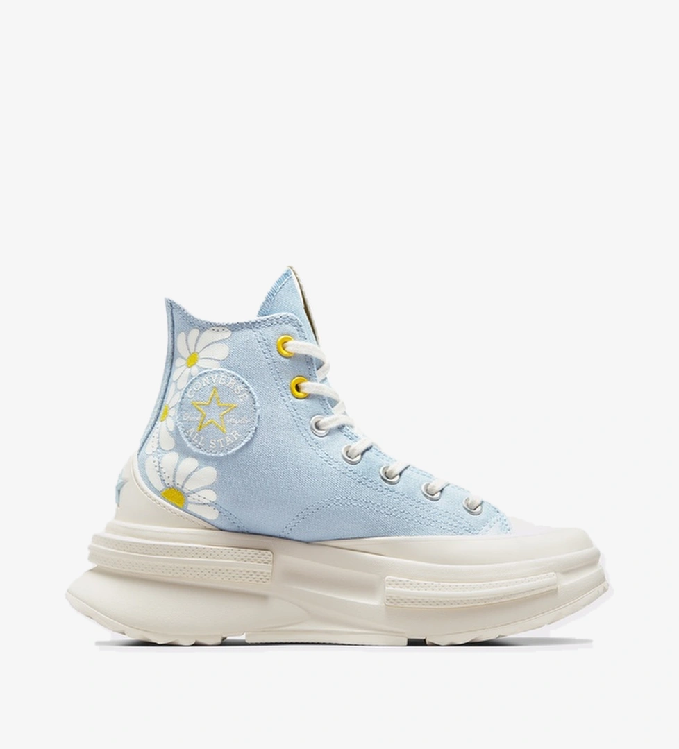 Converse Run Star Legacy Cx Platform Floral Kadın Gri Sneaker - Görsel 1