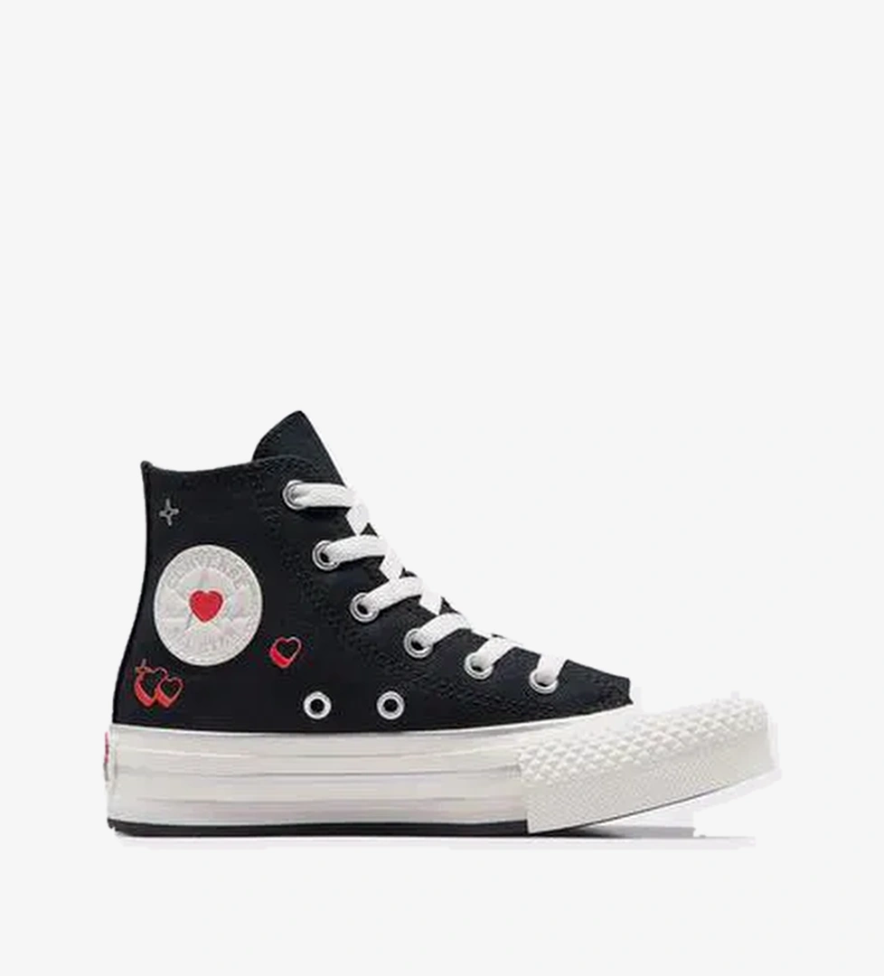 Converse Chuck Taylor All Star EVA Lift Platform Y2K Heart Çocuk Siyah Sneaker