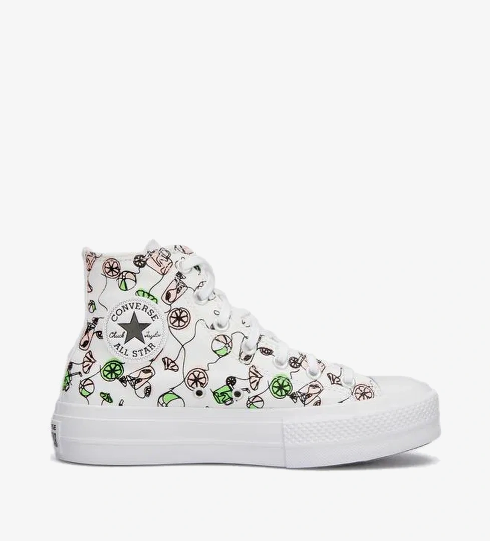 Converse Chuck Taylor All Star Lift Pink Lemonade Unisex Beyaz Platform Sneaker - Görsel 1