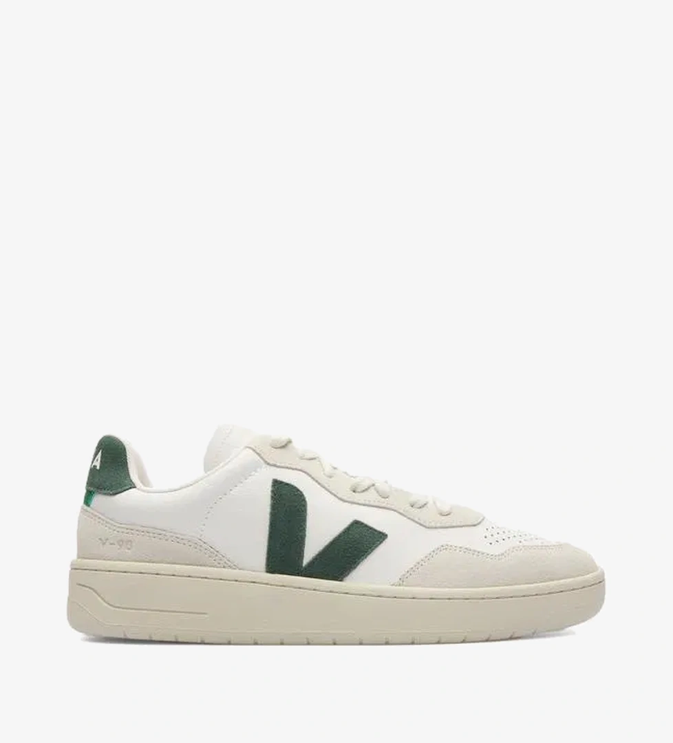 Veja V-90 Leather Erkek Beyaz Sneaker - Görsel 1