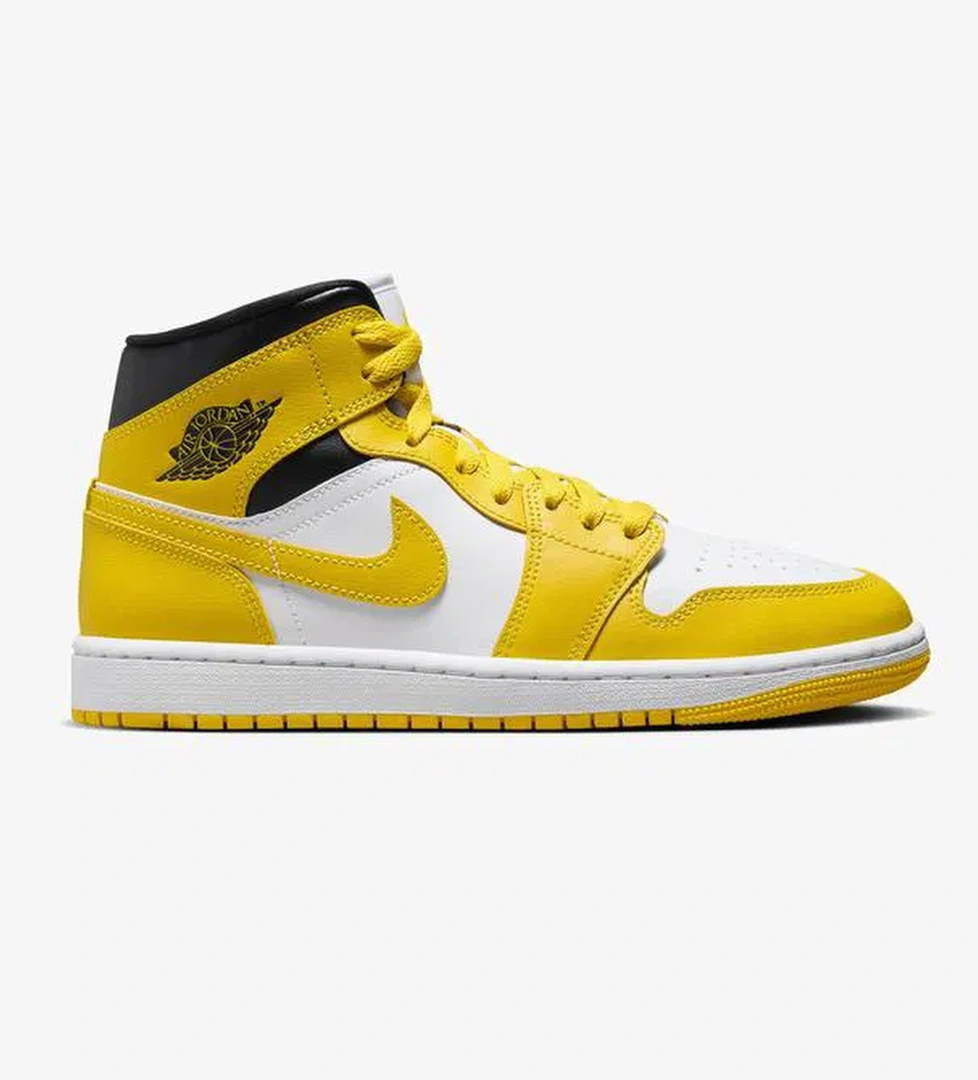 Jordan Jordan Air Jordan 1 Mid Kadın Sarı Sneaker model görseli
