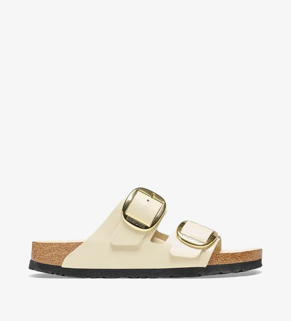 Birkenstock Arizona Big Buckle Nl High Shine Kadın Krem Terlik - Görsel 1