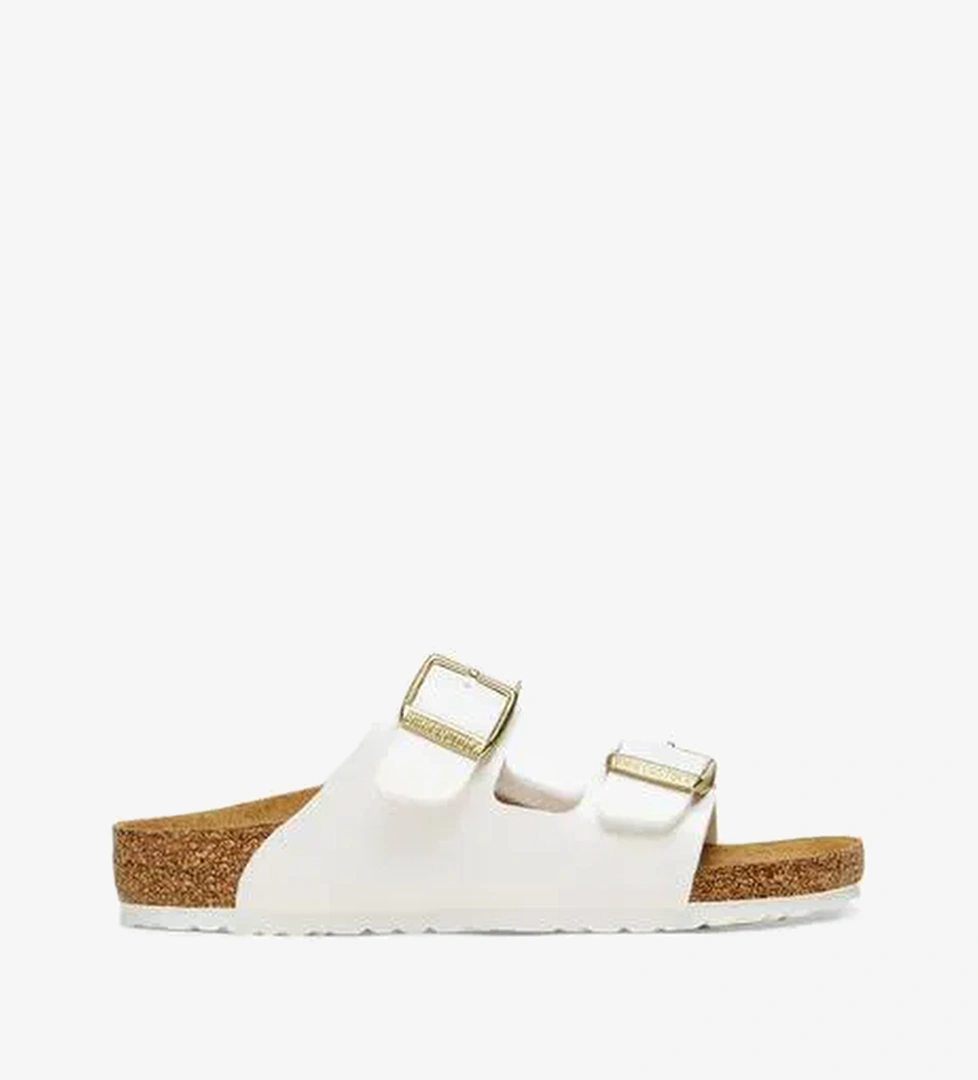 Birkenstock Arizona Bf Patent Çocuk Beyaz Terlik - Görsel 1