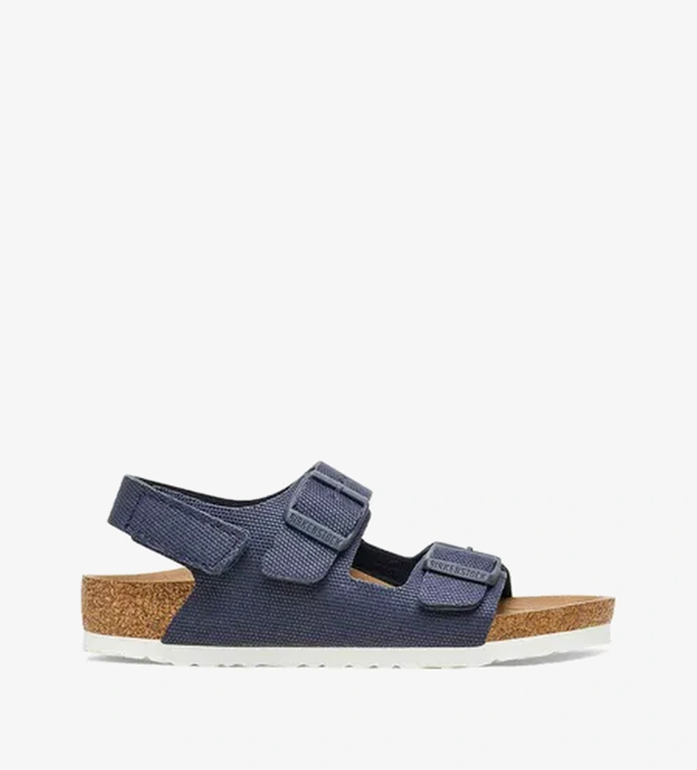 Birkenstock Milano Tex Canvas Vegan Bebek Lacivert Sandalet