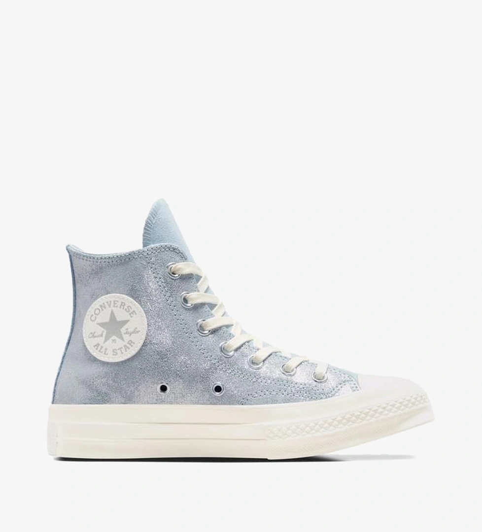 Converse Chuck 70 Suede Shimmer Unisex Mavi Süet Sneaker - Görsel 1
