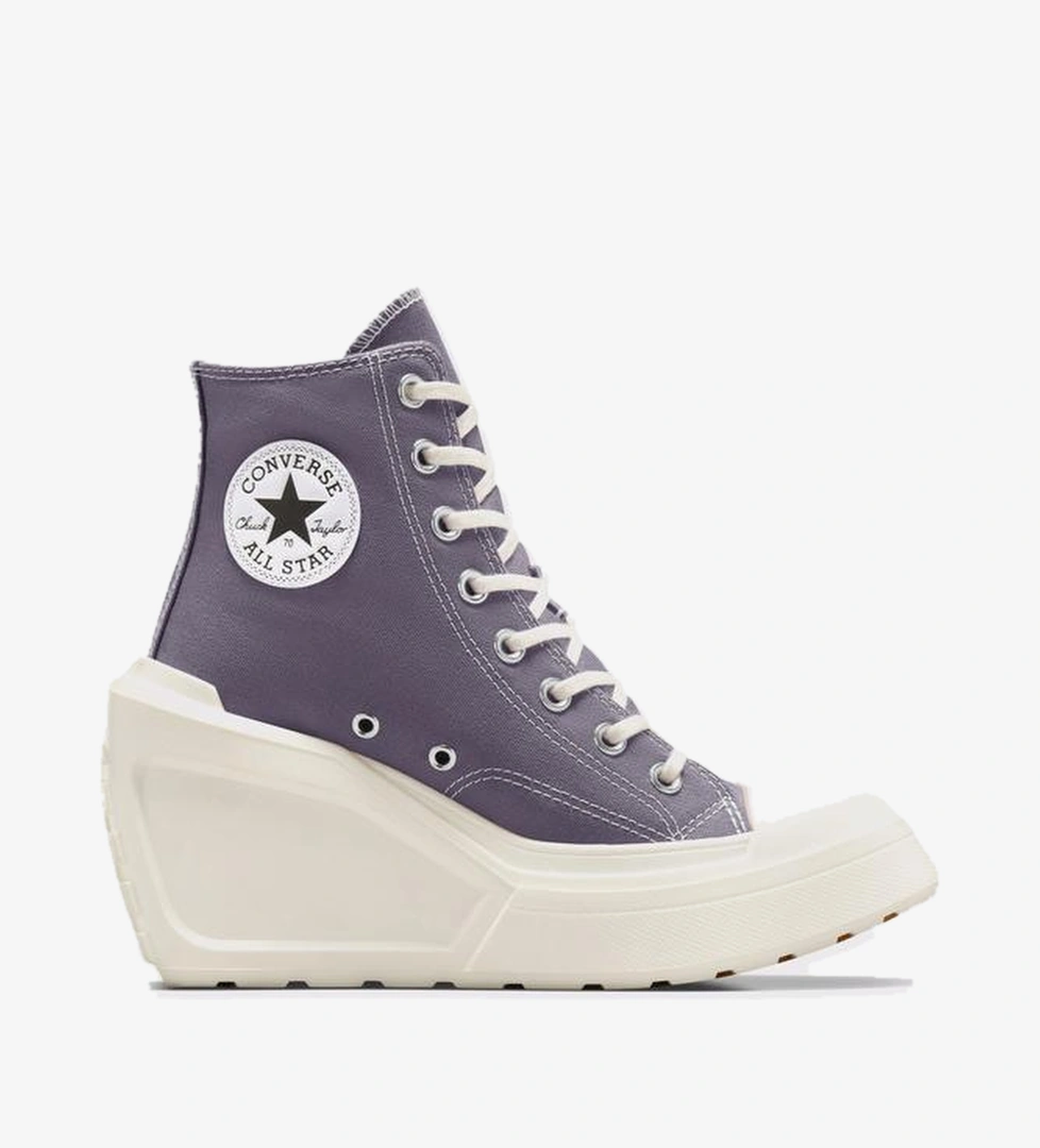 Converse Chuck 70 De Luxe Wedge Unisex Mor Platform Sneaker - Görsel 1