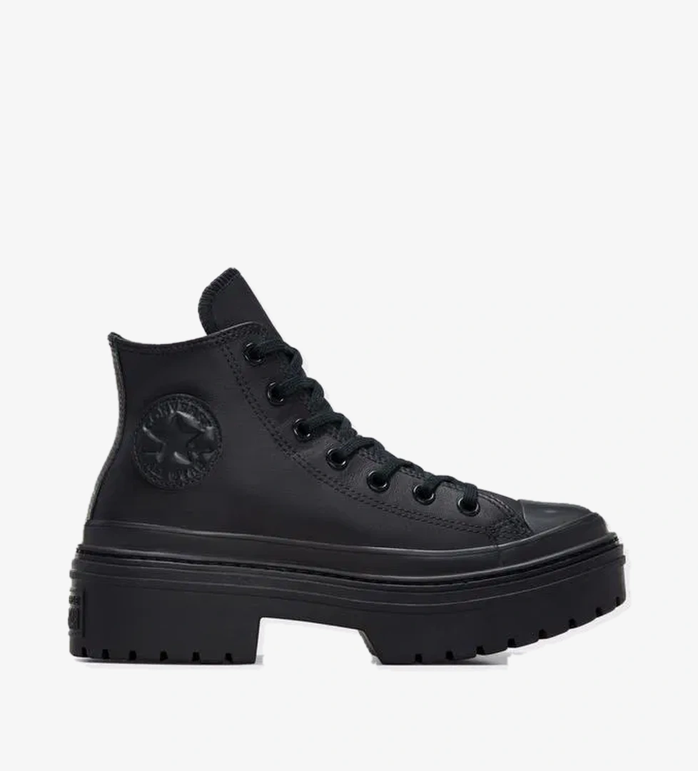 Converse Chuck Taylor All Star Lugged Heel Kadın Siyah Deri Platform Sneaker