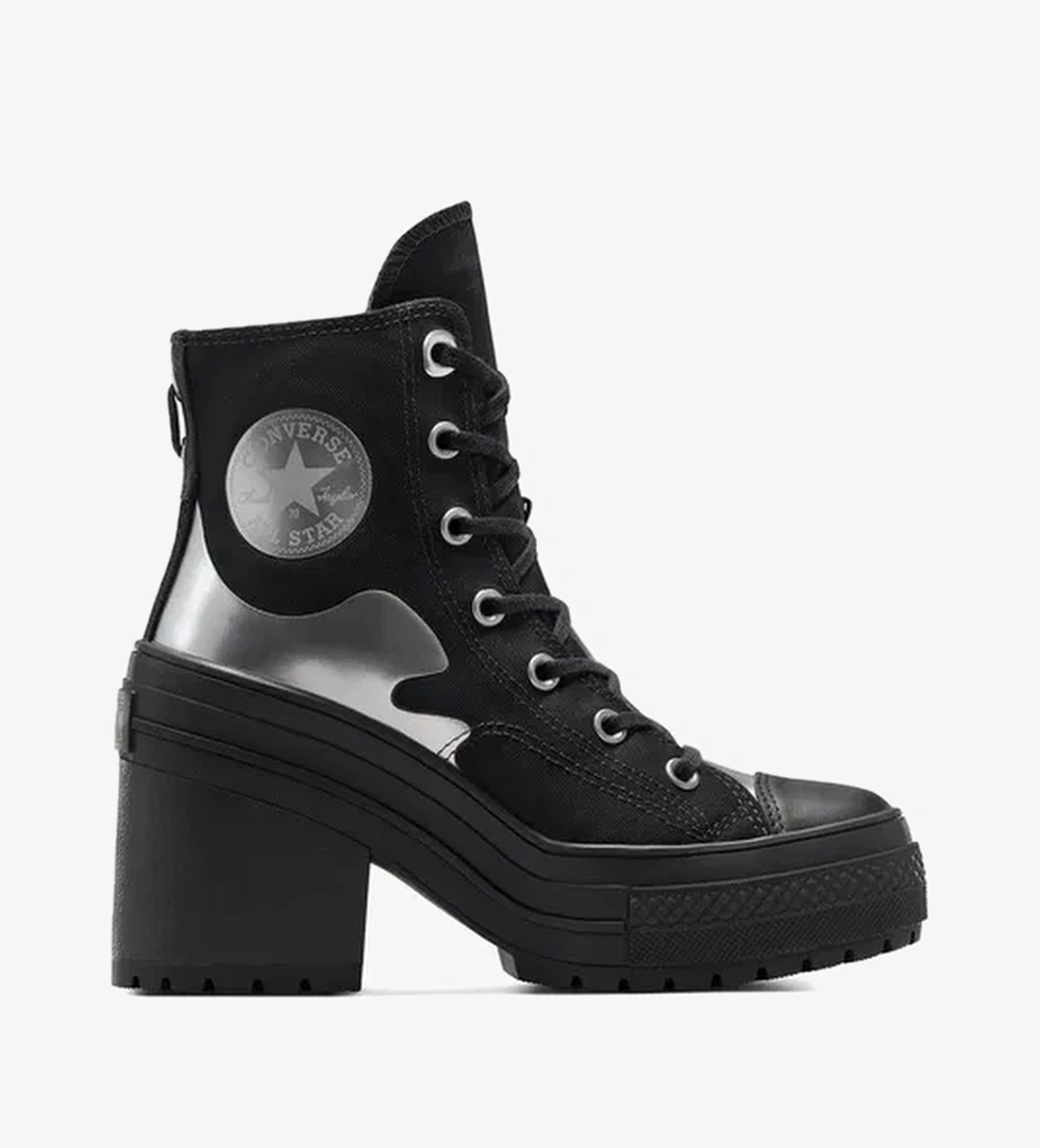 Converse Chuck 70 De Luxe Heel Chrome Kadın Siyah Platform Sneaker