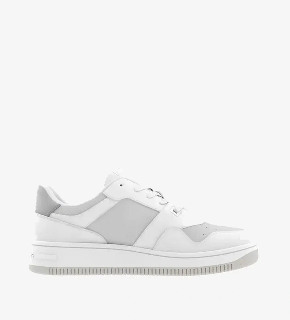 Tommy Jeans Retro Basket Tonal Kadın Gri Spor Ayakkabı - Görsel 1