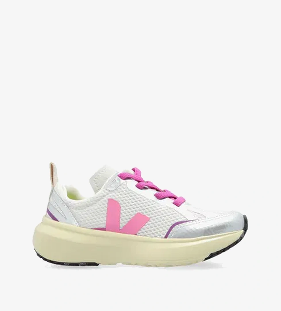 Veja Small Canary Light Alveomesh Çocuk Gri/Pembe Sneaker - Görsel 1