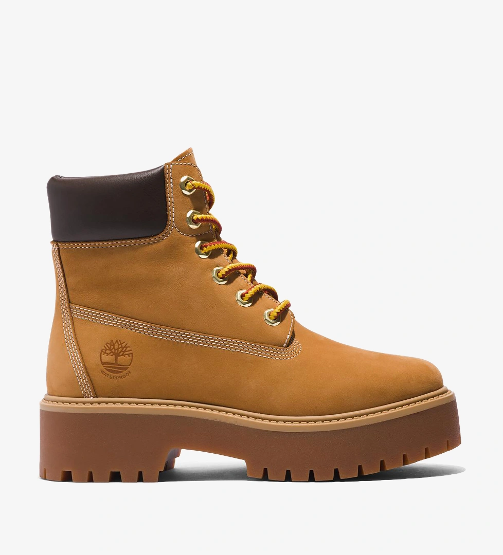 Timberland Stone Street 6 Inch Lace Up Kadın Krem Rengi Bot - Görsel 1