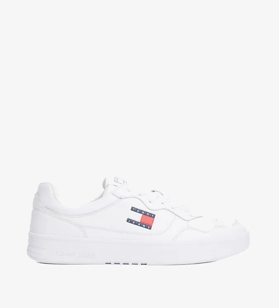 Tommy Hilfiger Jeans Cupsole Leather Erkek Beyaz Spor Ayakkabı