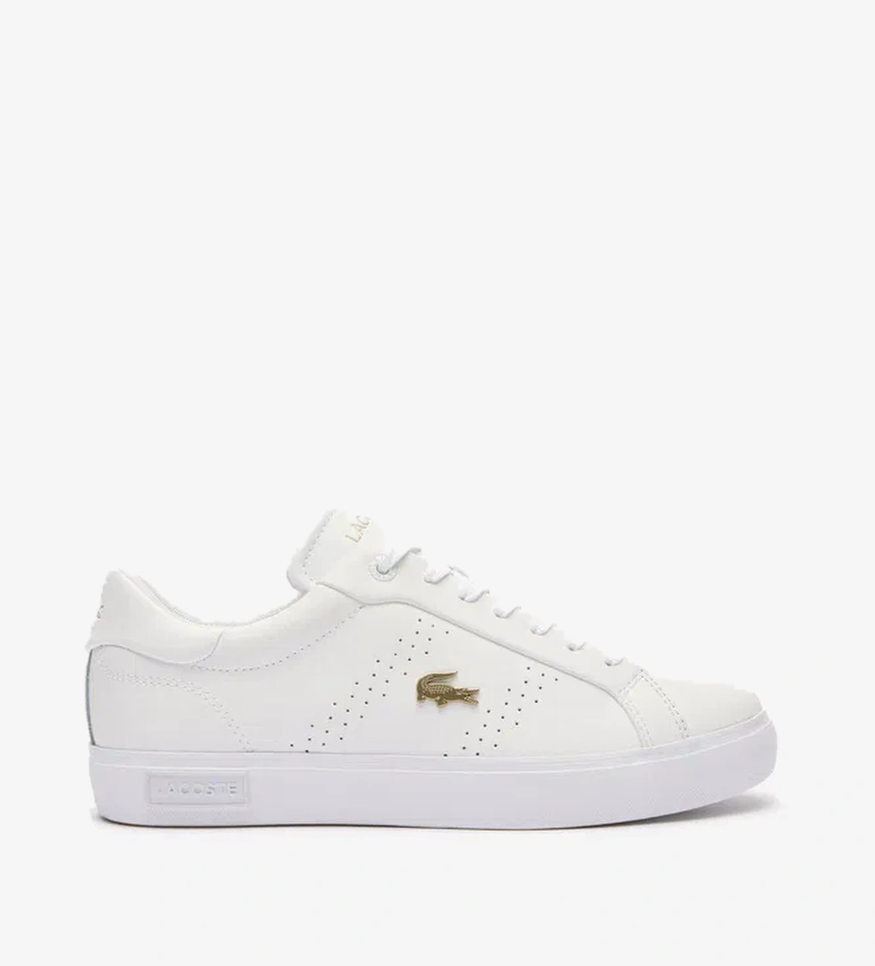 Lacoste Powercourt 2.0 Leather Kadın Beyaz Sneaker - Görsel 1