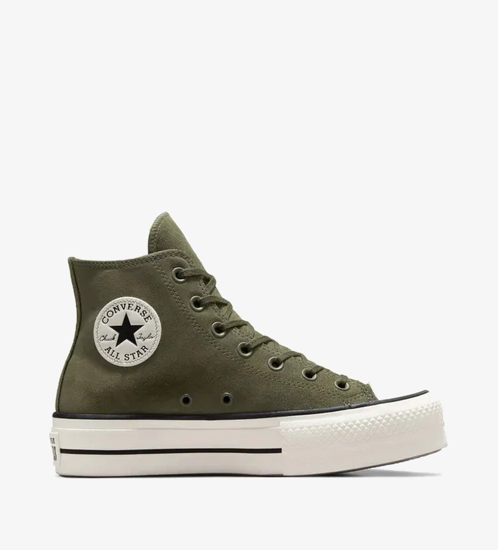 Converse Chuck Taylor All Star Lift Unisex Yeşil Süet Platform Sneaker